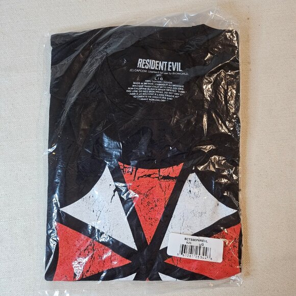 Resident Evil Umbrella Men's Black Cotton T-Shirt - Size L - Picture 2 of 5